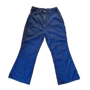 Vtg 1969-'72 Lane Bryant Wide Bell Bottom Jeans Retro Hi-Rise Womens Plus 32Wx27